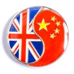 Lapel Badge (Yin & Yang Union Jack and Chinese Flag)